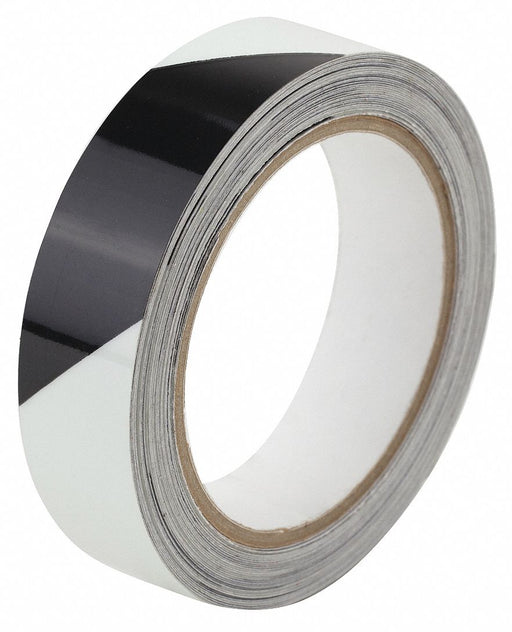 Floor Tape Black/White 1 inx30 ft Roll