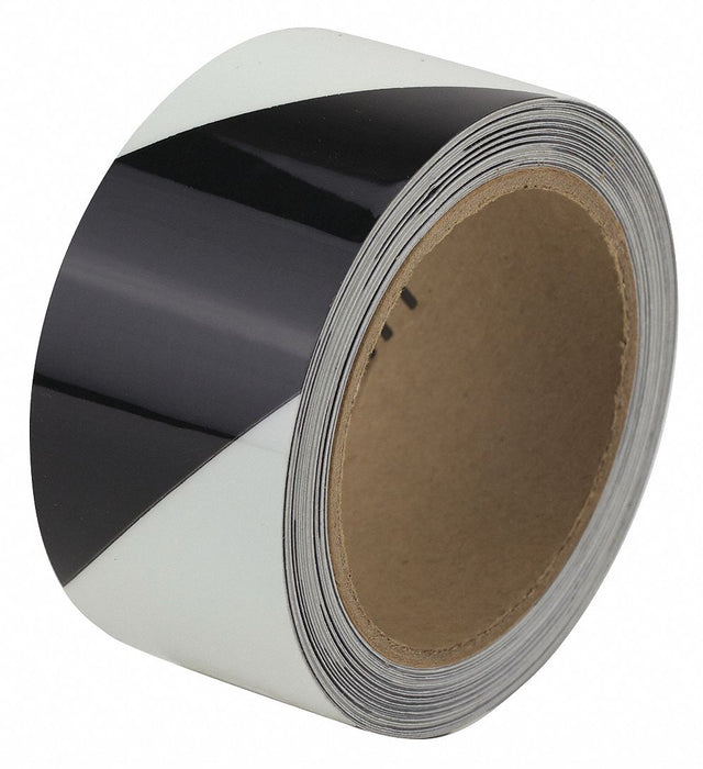 Floor Tape Black/White 2 inx30 ft Roll