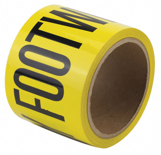 Floor Tape Black/Yellow 3 inx54 ft Roll