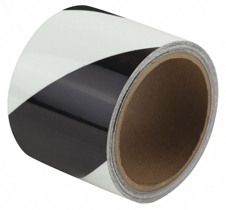 Floor Tape Black/White 3 inx15 ft Roll