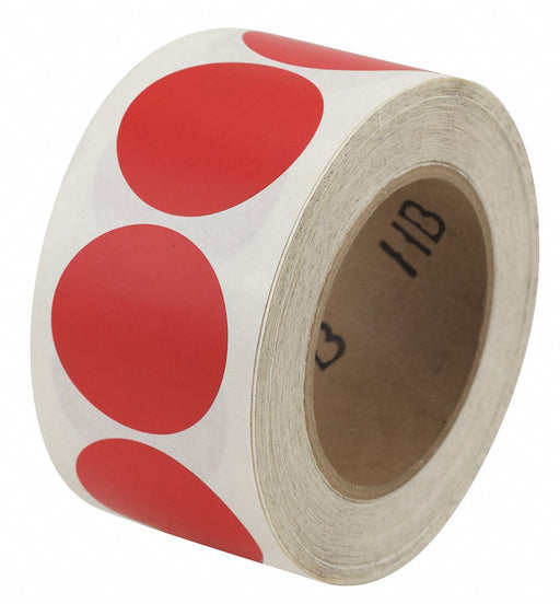 Floor Tape Red 2 inx3 in Circle