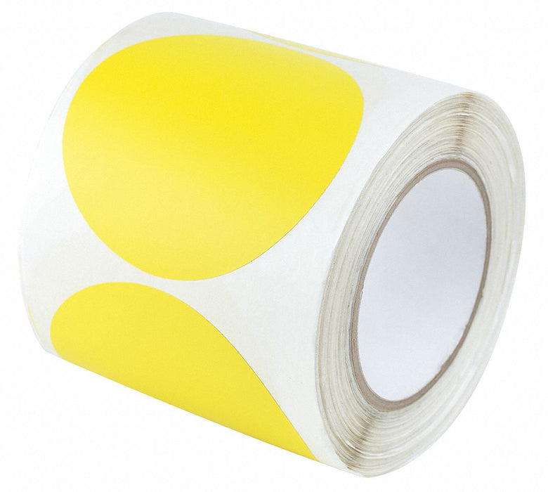 Floor Tape Yellow 4 inx3 in Circle