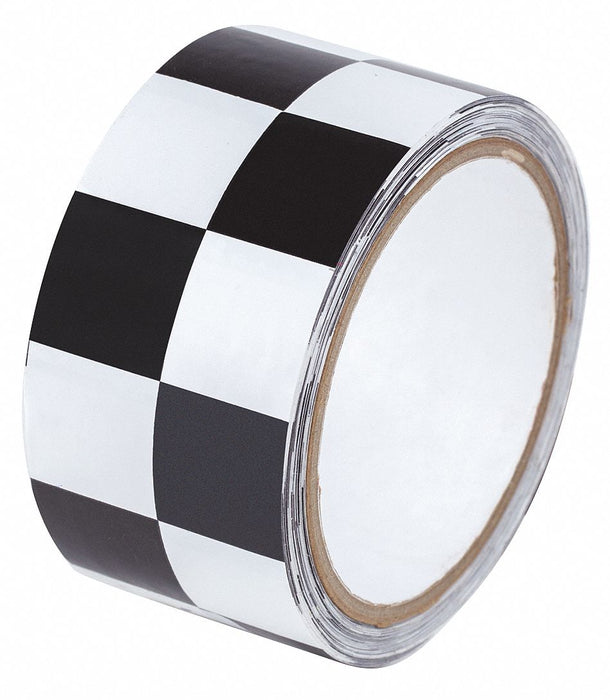 Floor Tape Black/White 2 inx54 ft Roll