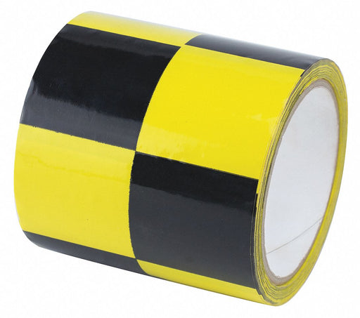 Floor Tape Black/Yellow 4 inx54 ft Roll