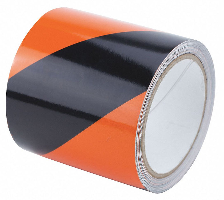 Floor Tape Black/Orange 4 inx30 ft Roll