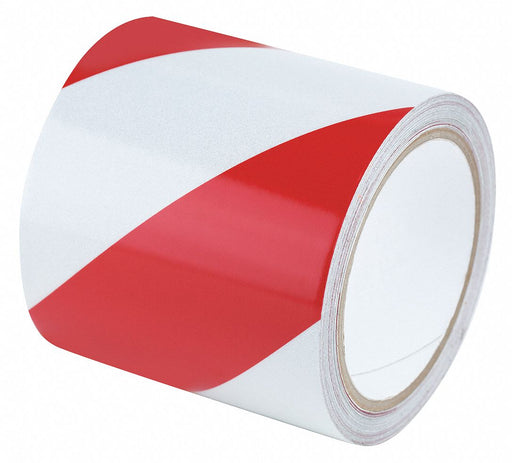 Floor Tape Red/White 4 inx30 ft Roll
