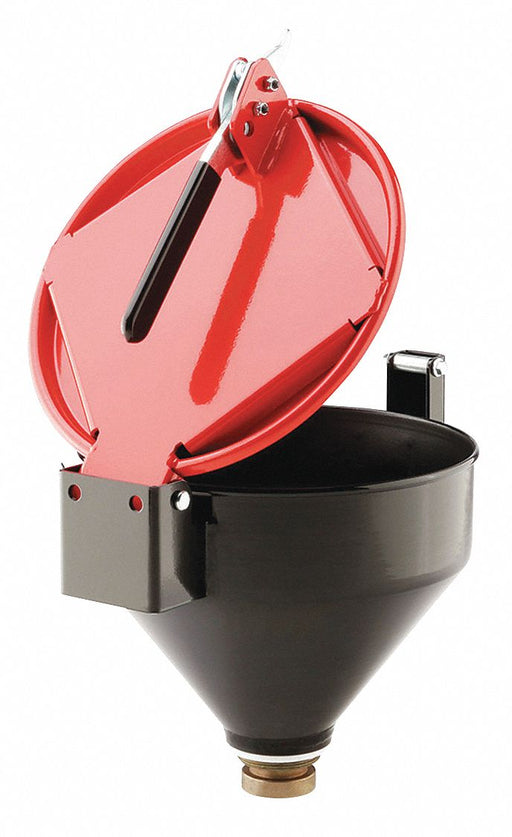 K7662 Drum Funnel 13 in H Red Steel