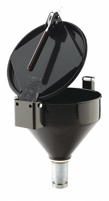 K7664 Drum Funnel Black Steel NPT