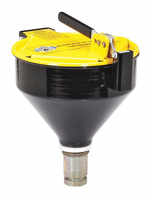 K7664 Drum Funnel 15 in H Yellow Steel