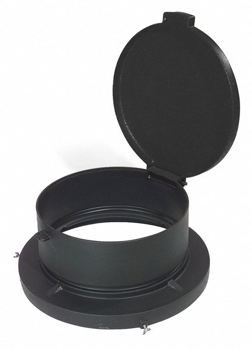 Drum Lid Black Polyethylene 24.5 in L