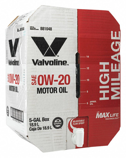 Motor Oil 5 gal Sz 0W-20 SAE Grade Box