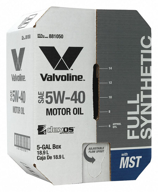 Motor Oil 5 gal Sz 5W-40 SAE Grade Box