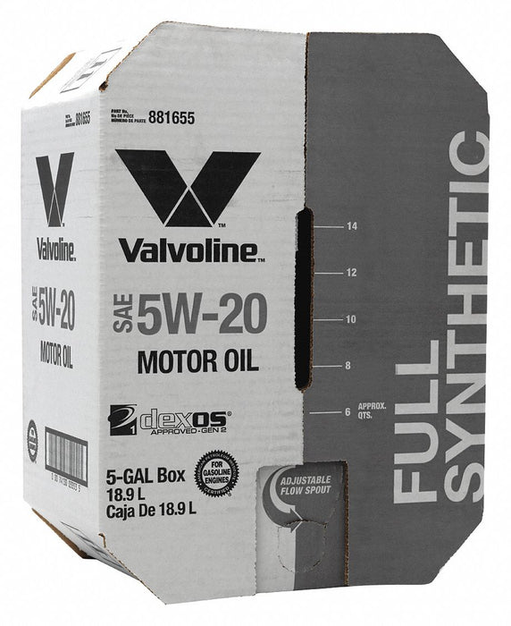 Motor Oil 5 gal Sz 5W-20 SAE Grade Box