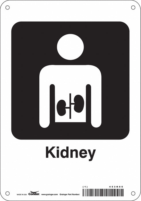 Safety Sign 10 in x 7 in Polyethylene