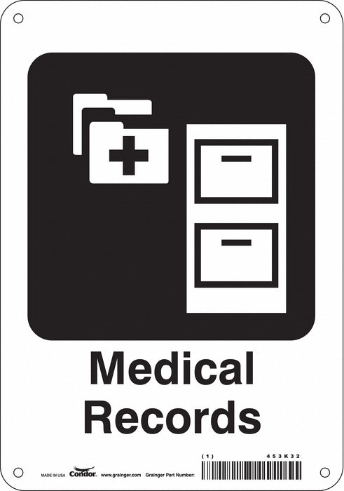 Safety Sign 10 in x 7 in Aluminum