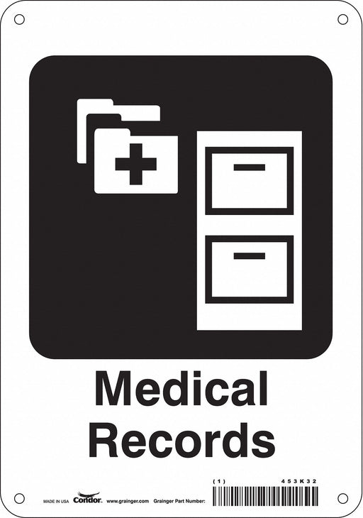 Safety Sign 10 in x 7 in Aluminum