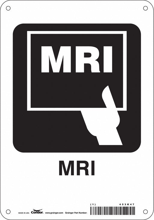 Safety Sign 10 in x 7 in Polyethylene