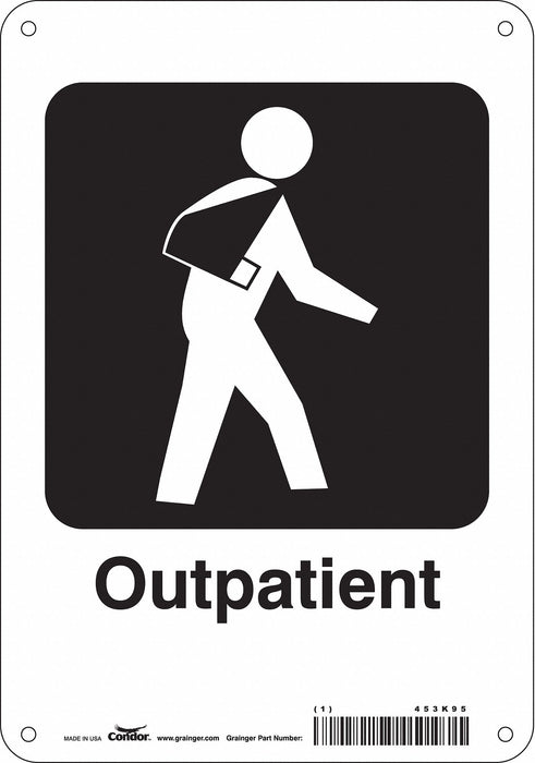 Safety Sign 10 in x 7 in Aluminum