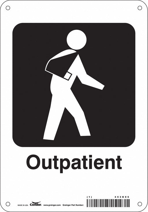 Safety Sign 10 in x 7 in Aluminum