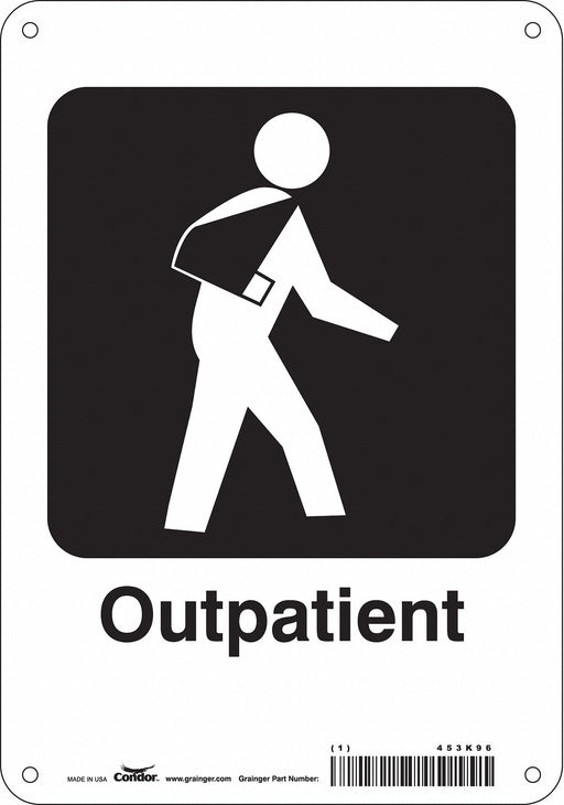 Safety Sign 10 in x 7 in Polyethylene