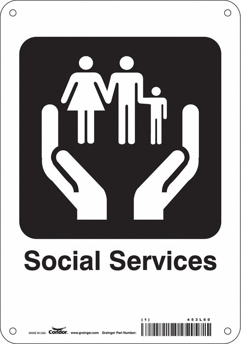 Safety Sign 10 in x 7 in Polyethylene