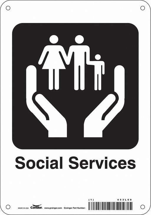 Safety Sign 10 in x 7 in Polyethylene