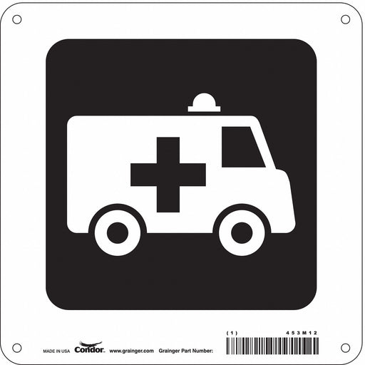 Hospital Sign 8 in x 8 in Aluminum