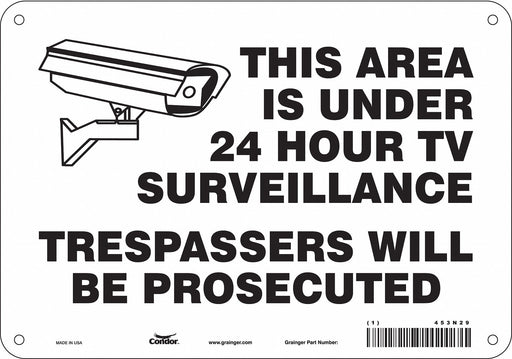 Safety Sign 7 in x 10 in Aluminum