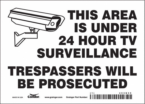 Safety Sign 5 in x 7 in Vinyl