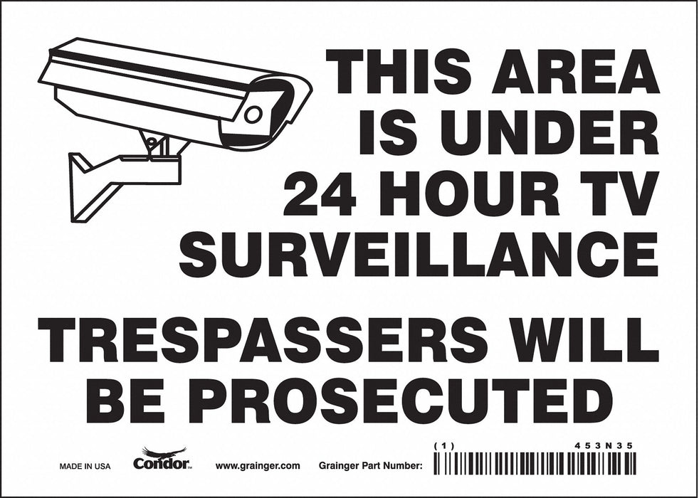 Safety Sign 5 in x 7 in Vinyl