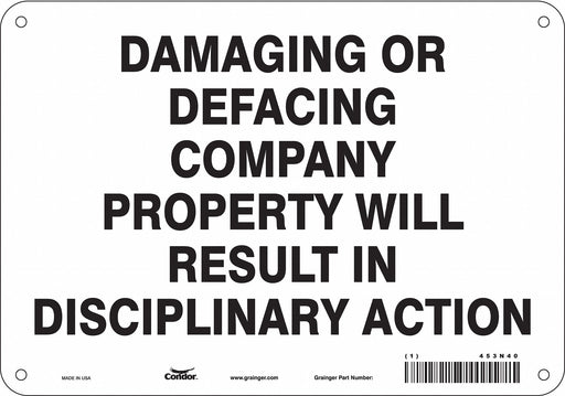 Safety Sign 7 in x 10 in Polyethylene