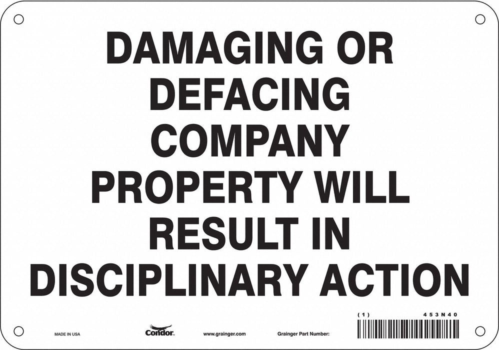 Safety Sign 7 in x 10 in Polyethylene