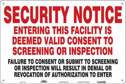 Safety Sign 24 in x 36 in Aluminum