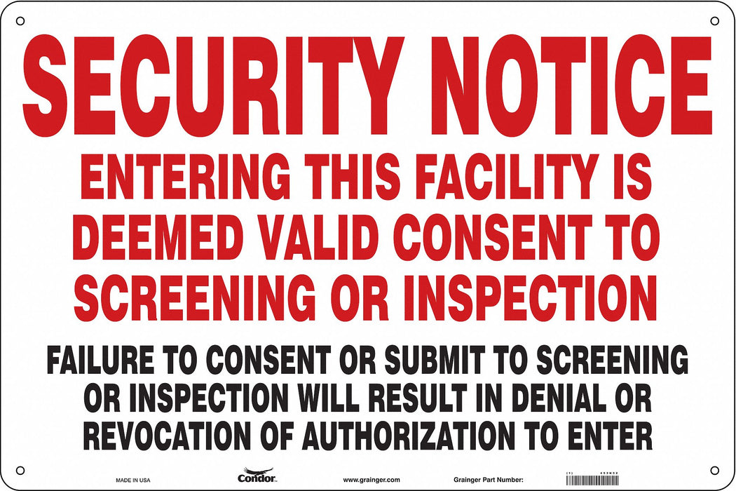 Safety Sign 24 in x 36 in Polyethylene
