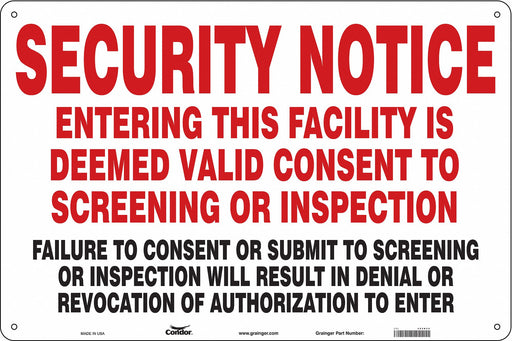 Safety Sign 24 in x 36 in Polyethylene