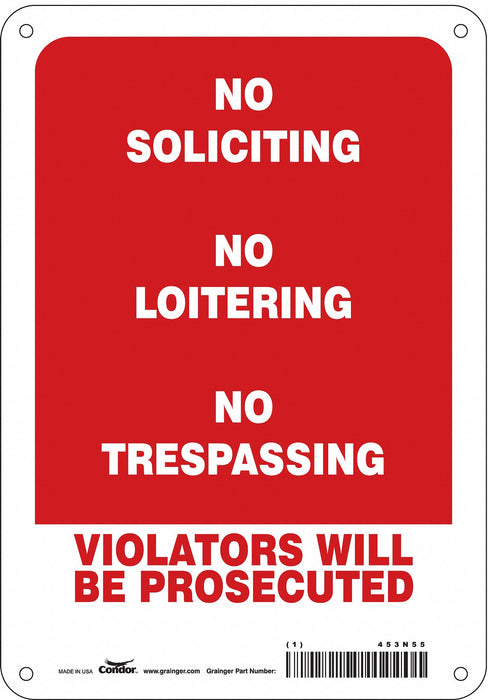 Safety Sign 10 in x 7 in Polyethylene