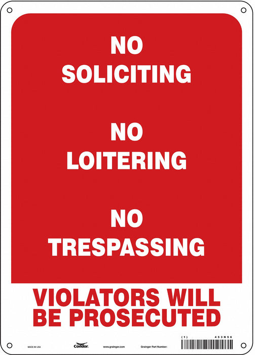 Safety Sign 14 in x 10 in Polyethylene