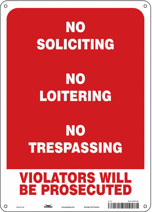 Safety Sign 14 in x 10 in Polyethylene