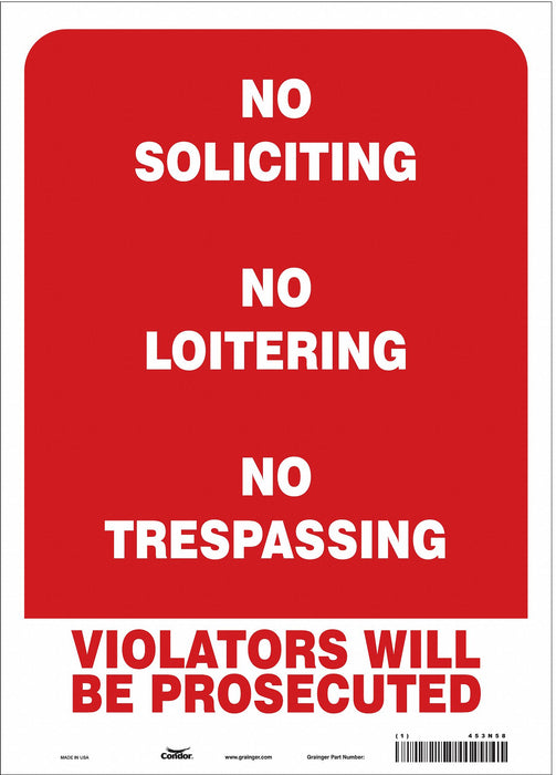 Safety Sign 14 in x 10 in Vinyl