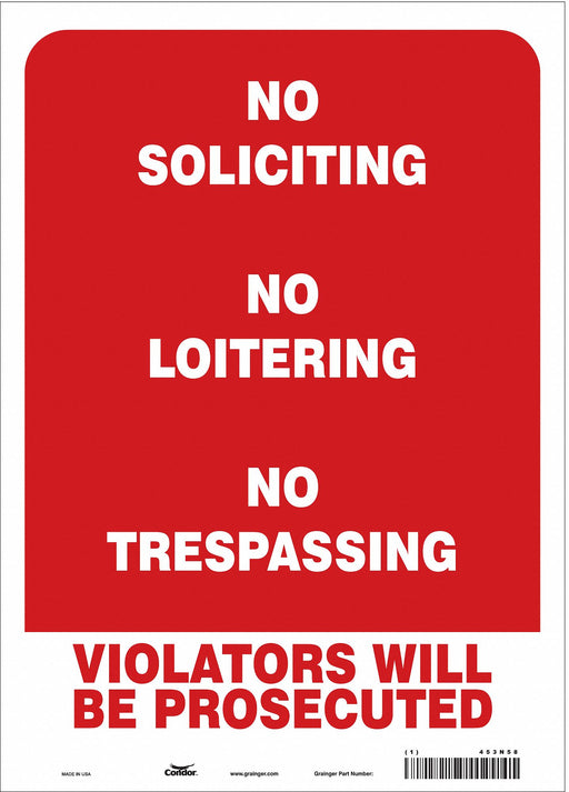 Safety Sign 14 in x 10 in Vinyl