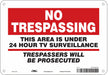 Security Sign 7 in x 10 in Aluminum