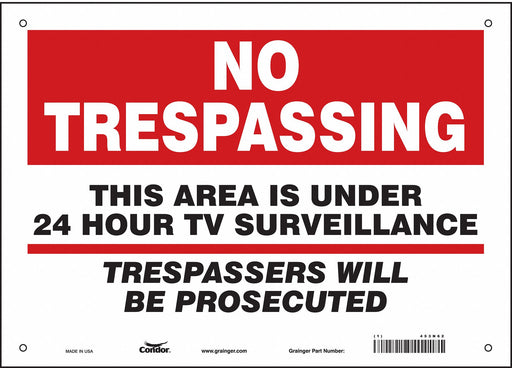 Safety Sign 10 inx14 in Polyethylene