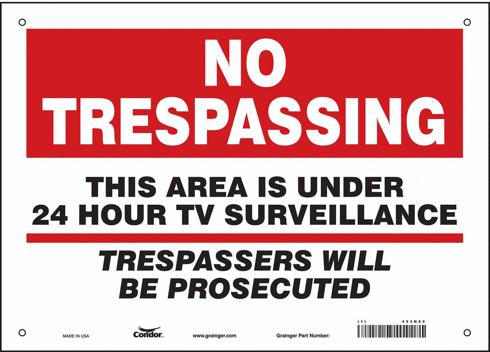 Safety Sign 10 inx14 in Polyethylene
