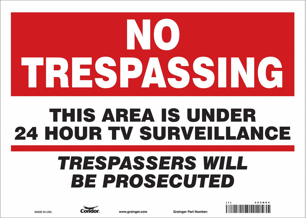 Safety Sign 10 in x 14 in Vinyl