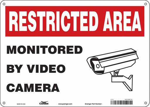 Safety Sign 10 in x 14 in Aluminum