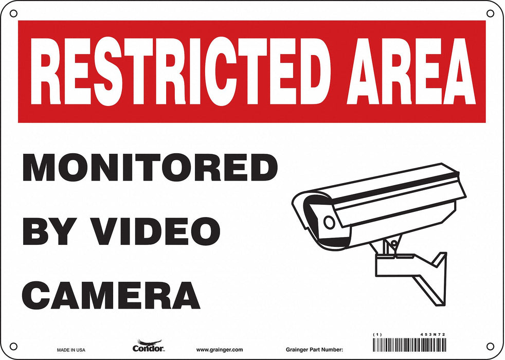 Safety Sign 10 in x 14 in Aluminum