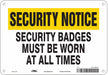 Safety Sign 7 in x 10 in Polyethylene