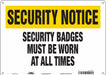 Safety Sign 10 in x 14 in Polyethylene