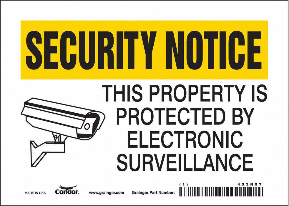 Safety Sign 5 in x 7 in Vinyl