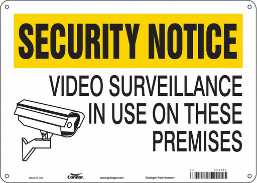 Safety Sign 10 in x 14 in Aluminum